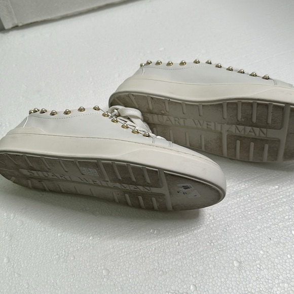 Stuart wisemen preals laced up sneakers white gold size 6.5 - Picture 10 of 12